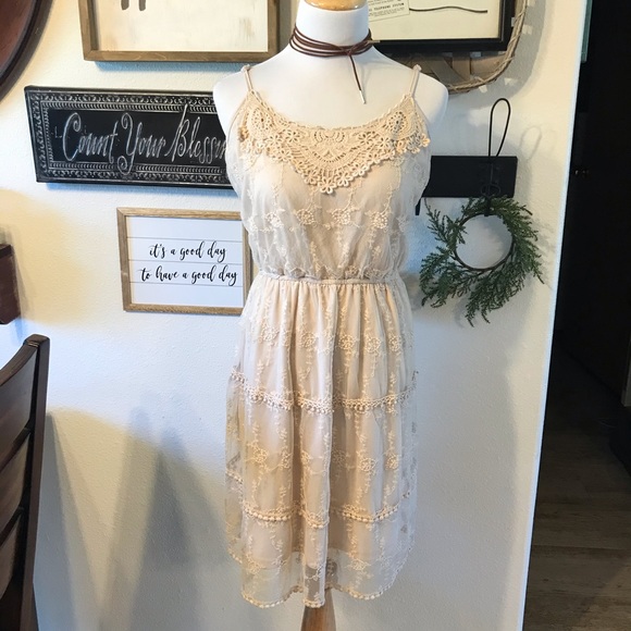 it’s pink Dresses & Skirts - NWT Nude Lace Dress